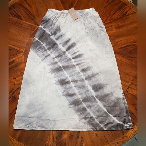 J. Jill Gray Black Tie Dye Skirt Elastic Waist Size XS - Picture 1 of 8